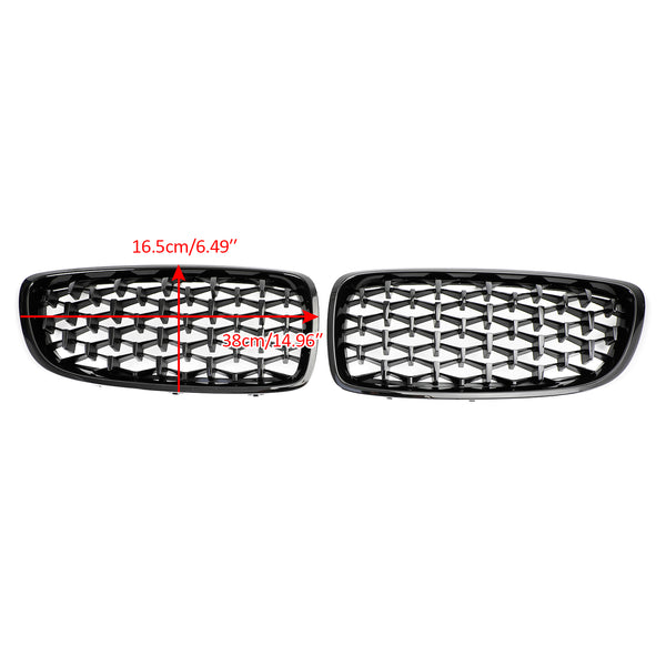 Pair Diamond Front Upper Grille For 2014-2018 BMW 4 Series F32 F33 F36 F82 Generic