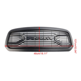 2013-2018 Dodge Ram 1500 Black Big Horn Style Front Bumper Grill Grille Generic