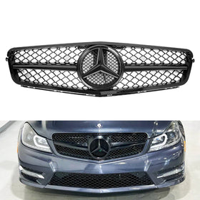 Benz Classe C W204 C300 C350 2008-2014 Griglia paraurti anteriore AMG con LED generica