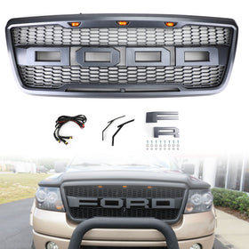 2004-2008 Ford F150 Raptor Style Grille Black/Grey/Black For Choose Generic