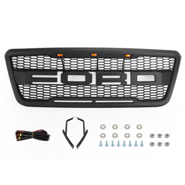 2004-2008 Ford F150 Raptor Style Grille Black/Grey/Black For Choose