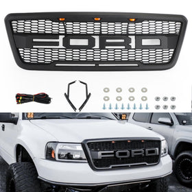 2004-2008 Ford F150 Raptor Style Grille Black/Grey/Black For Choose