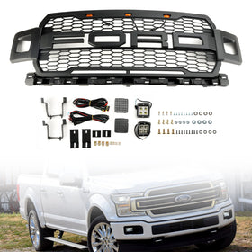 Parrilla de parachoques delantero Ford F150 Super Duty 2018-2020 con LED genérico