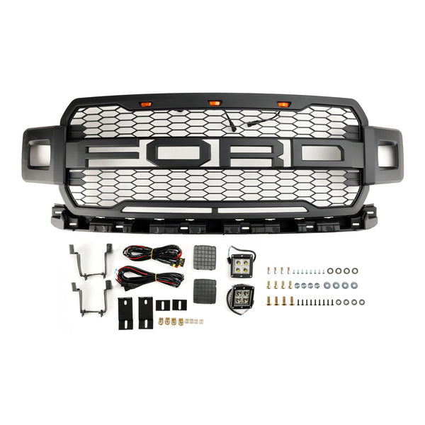 2018-2020 Ford F150 Super Duty Front Bumper Grill Grille W/ LED Generic