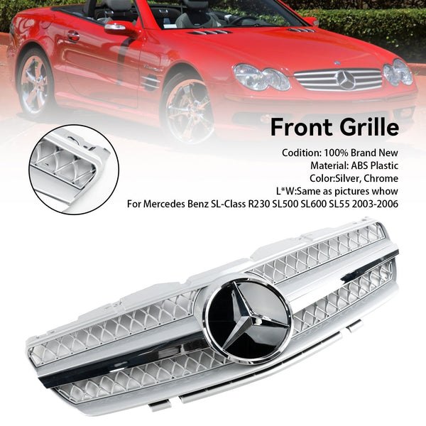 2003–2006 Benz SL-Klasse R230 SL500 SL600 SL55 Frontstoßstangen-Obergrill