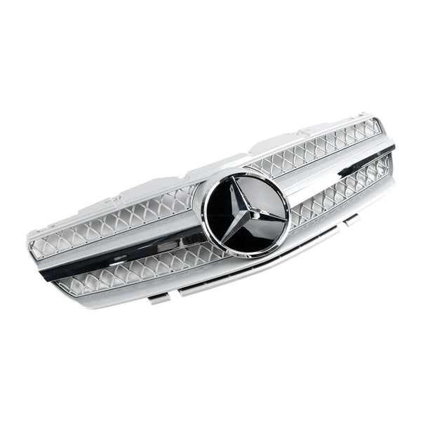 2003-2006 Mercedes Benz SL-Klass R230 SL500 SL600 SL55 Främre stötfångare Övre Grill Grill Generic