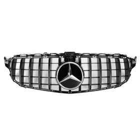 2019–2021 Benz W205 C205 A205 AMG GTR Style Fashion Black Grille W/Kamera Generic