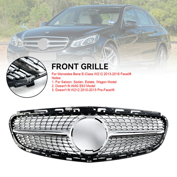 2013–2016 Benz E-Klasse W212 Facelift diamantformet støtfangergrill foran 2128850622 2128850822