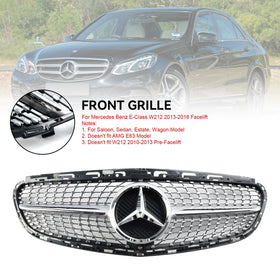 2013-2016 Benz E-Class W212 Facelift Diamond Front Bumper Grill 2128850622 2128850822 Generic