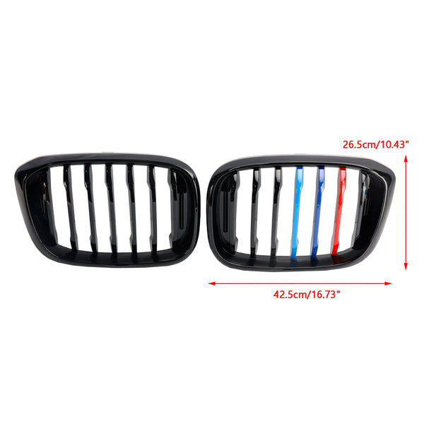 BMW G01 X3 G02 X4 Par M-Color Kidney Grill Grille 51138469959 Gloss Black Genérico