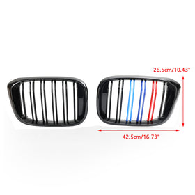 2018-2021 BMW G01 X3 G02 X4 2PCS M-Color Kidney Grill Grille 51138469959 Gloss Black Generic