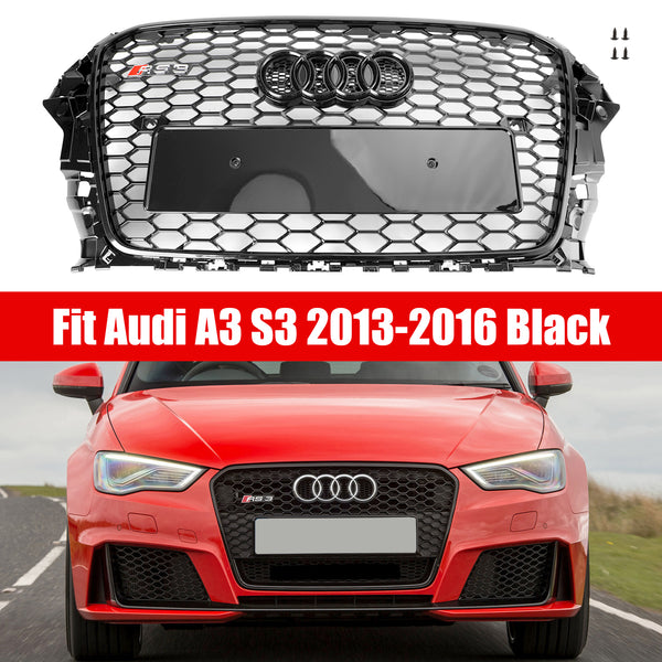 2013–2016 Audi A3 S3 Honeycomb RS3 Style Fronthauben-Stoßstangengrill-Ersatz, generisch