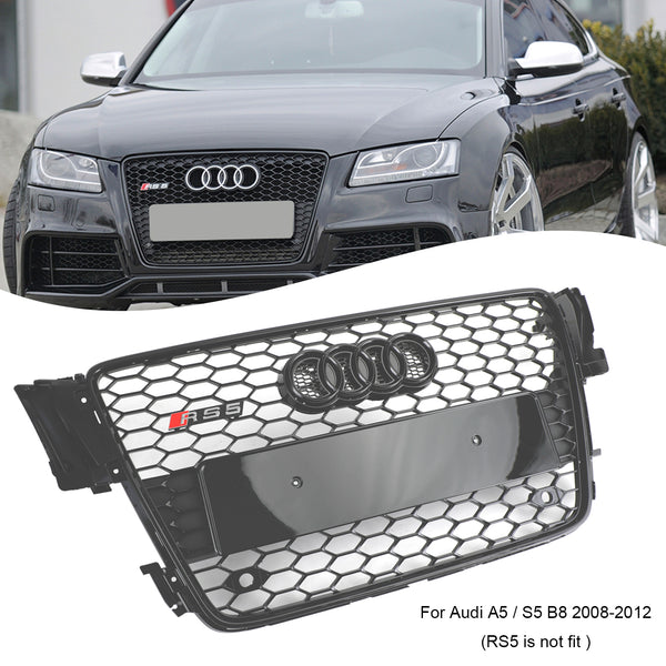 2008-2012 Audi A5 S5 B8 Hood Honeycomb RS5 Style Sport mesh Grill