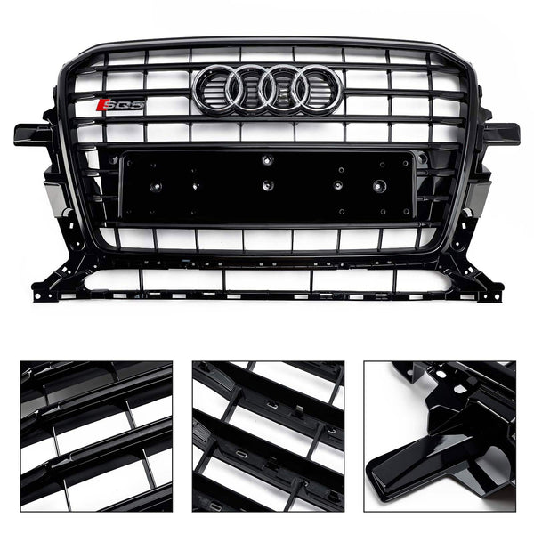 2013-2017 Audi Q5 8R Black RSQ5 Style Honeycomb Mesh Sport Hex Grill