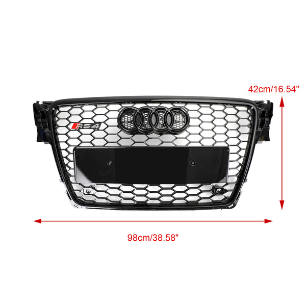2009-2012 Audi A4/A4 Avant/S4 B8 Exchange RS4 Style Honeycomb Sport Mesh Hex Grill Generic
