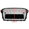 2013-2016 Audi A4 S4 Grill Rs4 Style Mesh Front Bumper Gloss Black Grill