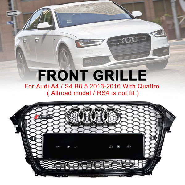 2013-2016 Audi A4 S4 B8.5 w/ Quattro RS4 Style Front Bumper Grill Grille