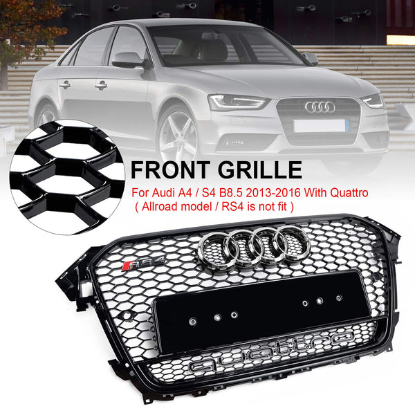 2013-2016 Audi A4 S4 B8.5 met Quattro RS4-stijl voorbumpergrille Generiek