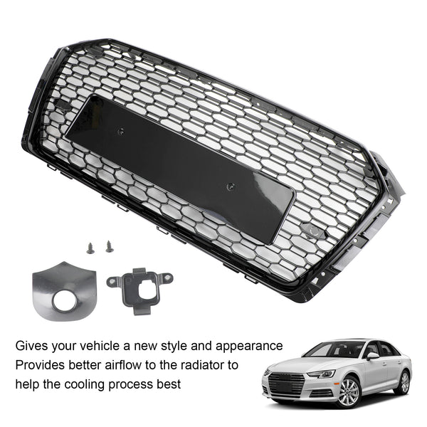 Audi 2017-2019 A4 S4 Honeycomb Mesh Hex Grille RS4 Style Grill