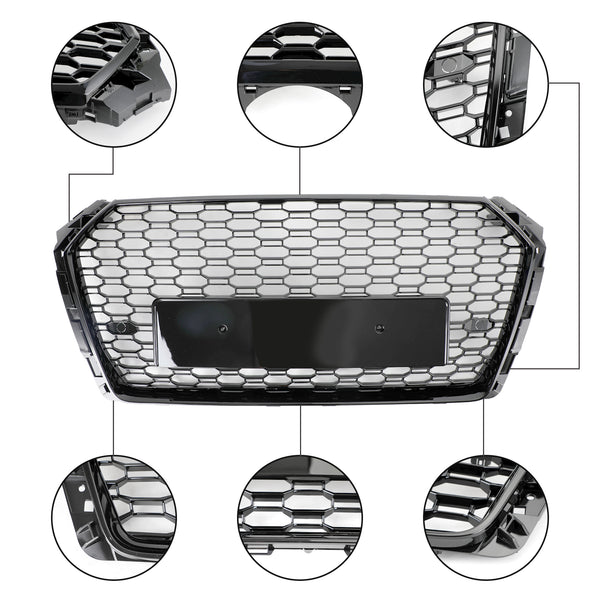 Audi 2017-2019 A4 S4 Honeycomb Mesh Hex Grille RS4 Style Grill