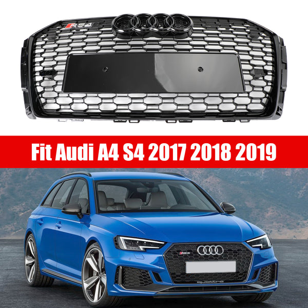 2017-2019 Audi A4 S4 Honeycomb Mesh Hex Grille RS4 Style Grill