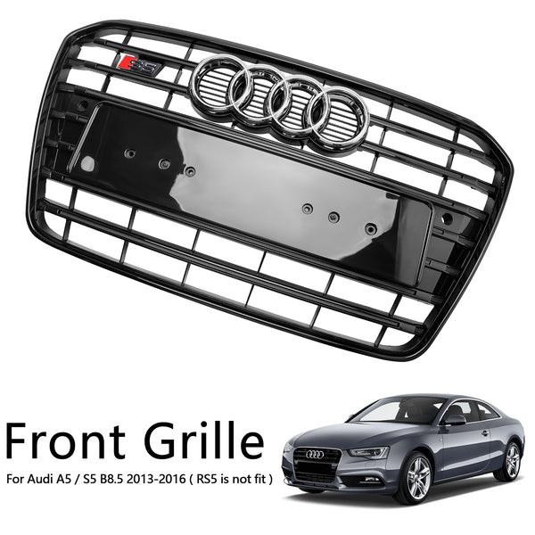 2013-2016 Audi A5 S5 B8.5 S5-stijl voorbumpergrille Grill zwart generiek