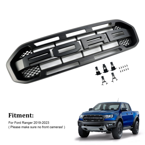 Ford Ranger 2019-2023 Grille de pare-chocs avant noire style Raptor générique