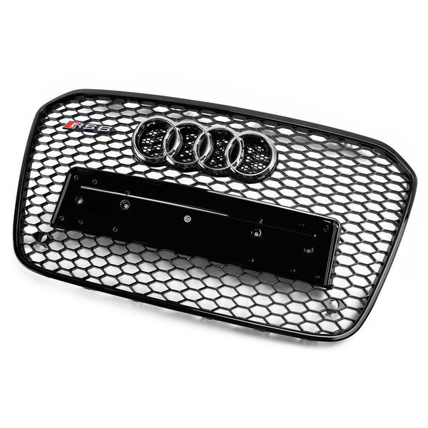 2012-2015 Audi A6 C7 S6 RS6-stijl honingraat voorbumpergrille Grill algemeen