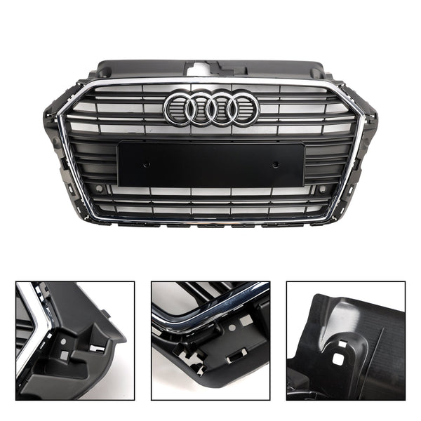 2017-2019 Audi A3 S3 Front Bumper Grille Grill Chrome 8V3853651 8V3853651B