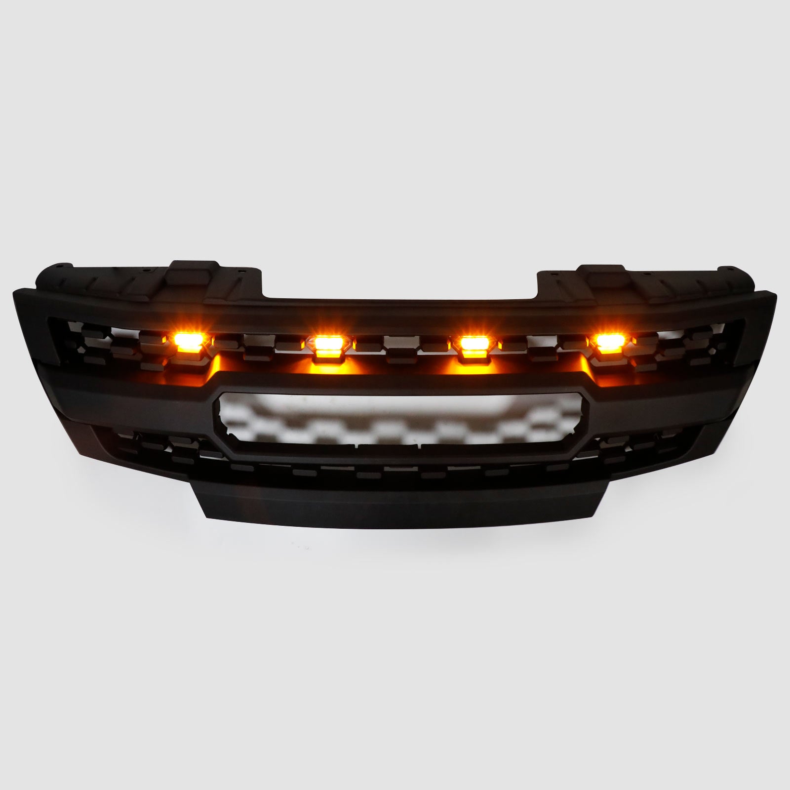 Sostituzione griglia paraurti anteriore nera Nissan Frontier 2009-2016 con luci a LED