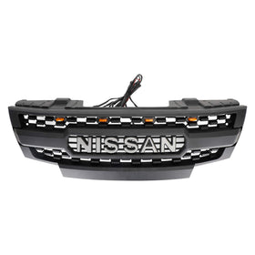 2009-2016 Nissan Frontier W/Led Lights Black Front Bumper Grill Replacement Generic