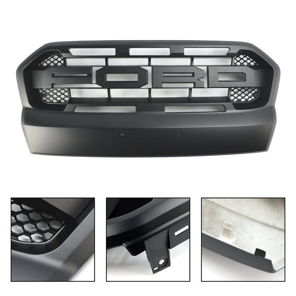 Ford Ranger T7 2015-2019 Ranger Raptor Style Mat Zwart Ranger Raptor Style Voorbumpergrill Generiek