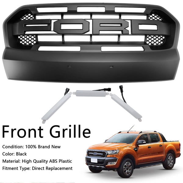 2015-2019 Ford Ranger T7 Raptor-stijl voorbumpergrille met led generiek