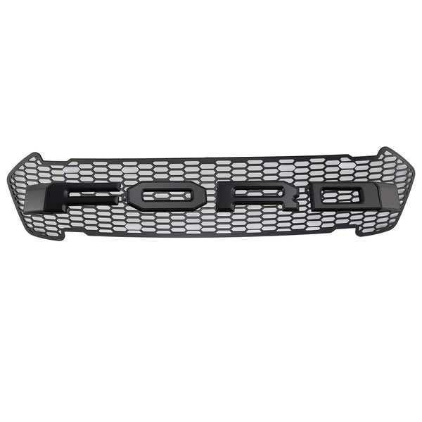 2015-2019 Ford Ranger T7 Matte Black Front Bumper Grill Grille w/LED Generic