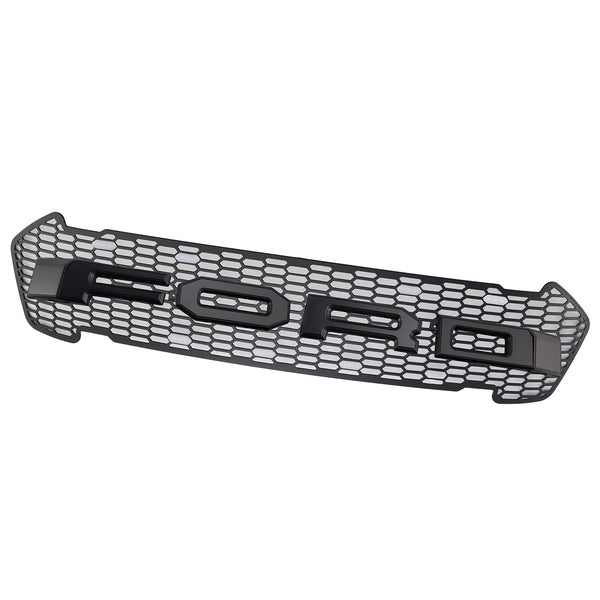2015-2019 Ford Ranger T7 Matte Black Front Bumper Grill Grille w/LED Generic