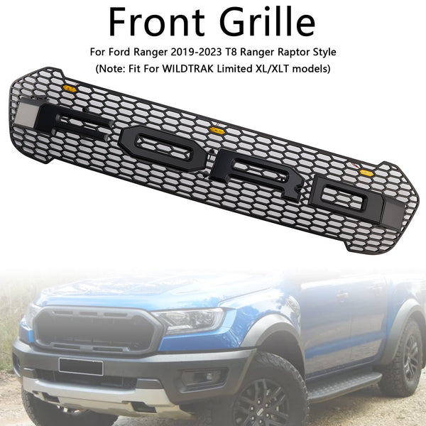 2019-2023 Ford Ranger T8 Raptor Style Front Bumper Grill Grill w/LED Generic
