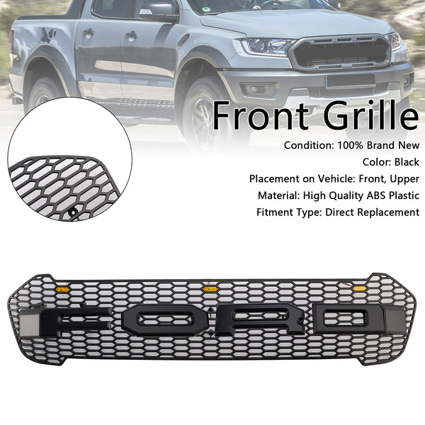 2019-2023 Ford Ranger T8 Raptor Style Front Bumper Grill Grill w/LED Generic