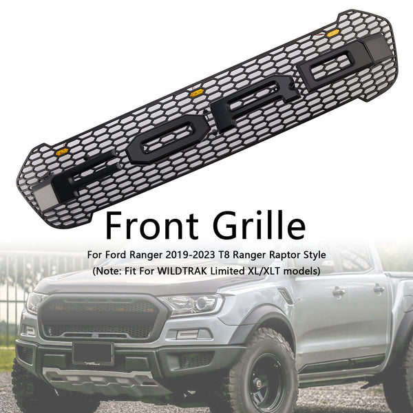 2019-2023 Ford Ranger T8 Raptor Style Front Bumper Grill Grill w/LED Generic
