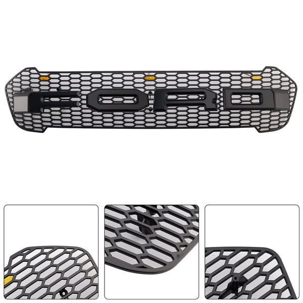 2019-2023 Ford Ranger T8 Raptor Style Front Bumper Grill Grill w/LED Generic