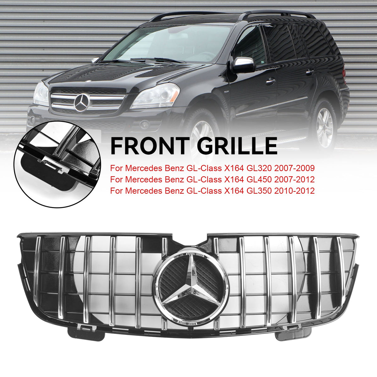 2007-2009 Benz GL-Class X164 GL320 GT Front Bumper Grille Grill 164888 ...