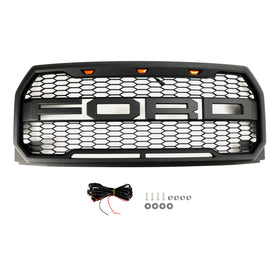 2015-2017 Ford F150 Raptor Style utbyte ABS främre stötfångare Grill med LED Generic