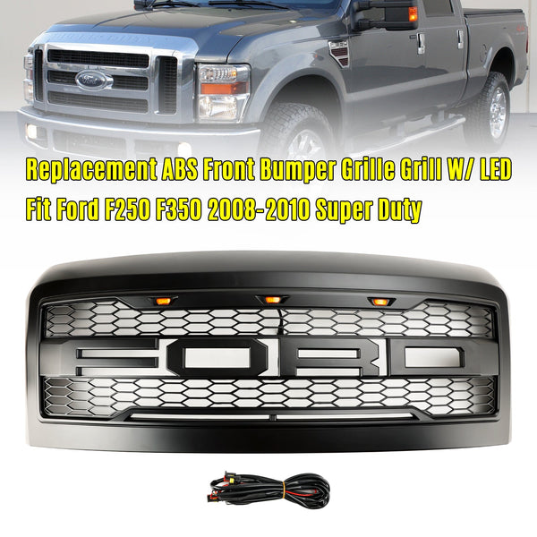 Ford F250 F350 2008-2010 Super Duty Front Bumper Grille Grill w/Lights Generic
