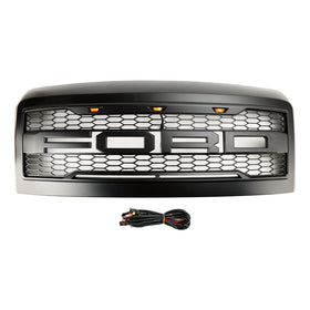 Ford F250 F350 2008-2010 Super Duty Front Bumper Grille Grill w/Lights