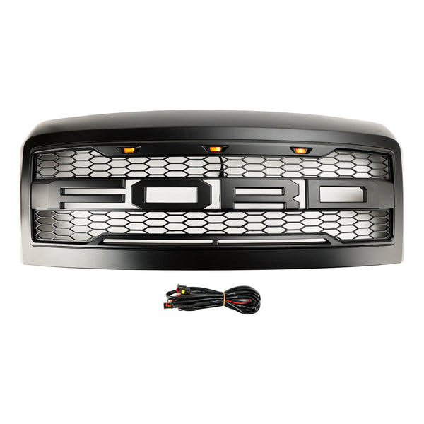 Ford F250 F350 2008-2010 Super Duty Front Bumper Grille Grill w/Lights Generic