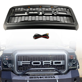 2011-2016 Ford F250 F350 F450 F550 Grille de pare-chocs avant super résistante avec LED générique