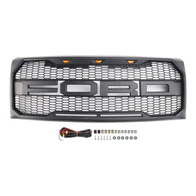 2009-2014 Ford F150 Black Raptor-stijl voorbumpergrille met LED Generiek