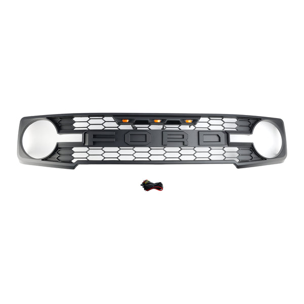 Ford Bronco 2021-2023 Black Front Bumper Grille Grill W/LED Generic