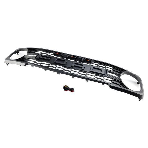 Ford Bronco 2021-2023 Black Front Bumper Grille Grill W/LED