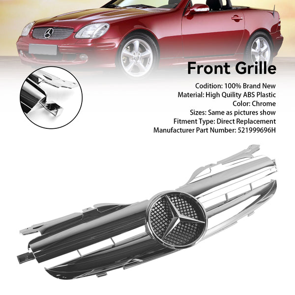 Benz 1998-2004 R170 SLK320 SLK230 SLK200 SLK-Class Parrilla de parachoques delantero 521999696H genérico