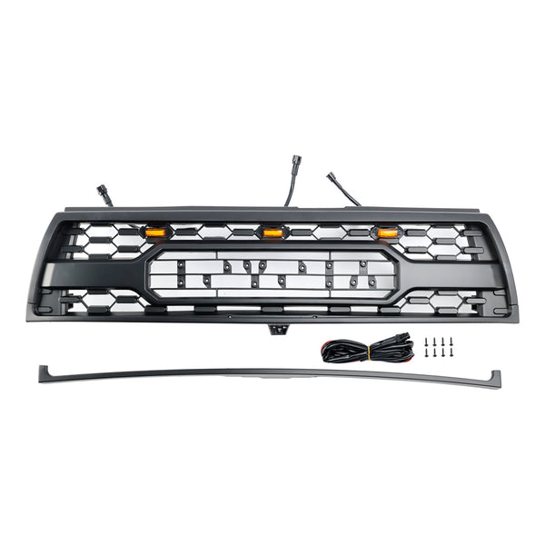 1996-2000 Toyota 4Runner TRD PRO Style Front Bumper Grill Matte Black Grille W/ LED